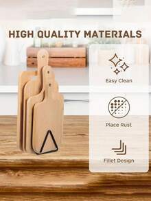 1pc Iron Art Desktop Cutting Board Storage Rack, Sturdy Metal Cutting Board Holder, Kitchen Vertical Cutting Board Stand, Solid Structure Without Wobbling, Space-Saving Countertop Placement, Convenient For Cutting Board Ventilation And Drainage, Say Goodbye To Countertop Clutter, Easy Assembly And Disassembly, Home Kitchen Storage Essential, Compatible With Multiple Cutting Boards, Practical And Convenient Kitchen Utensil Storage Rack - Multicolor - View 2