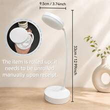 1pc White Reading Lamp - Portable USB Powered Desk Lamp With Dimmable Color Temperature, Perfect Gift Choice For Christmas - Reading Lamp - View 5