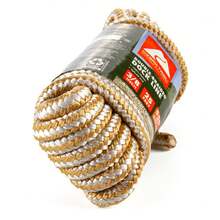 Double-Braided Nylon Marine Dock Line, 3/8 In X 25 Ft, Up To 20 Ft Boats, 550 Lb Maximum Working Load, Gold - Gold - View 5