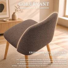 Goeurvant Modern Ergonomic Dining Chair With Curved Backrest - Set Of 2 / Set Of 4 / Set Of 6 - Mocha Brown - View 7