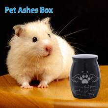 Mini Pet Cremation Urn With Paw Print, Dustproof Sealed Box For Dog Cat Ashes, Creative Funeral Memorial Keepsake Container With Lid - Multicolor - View 10