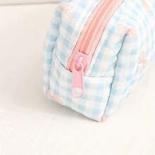 1pc Floral & Plaid Pattern Multi-Function Storage Bag - Pen Holder, Makeup Bag, Small Wallet, Earphone & Toiletries Storage - Fashionable Daily Carry Small Item Bag, Bag Accessory - Multiple Styles - View 5
