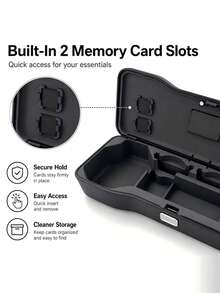 1pc Hard Shell Storage Protective Case For Osmo Pocket 4 Pro, Precise Fit Travel Portable Box, Comes With Wrist Strap, Built-In 3 Filter Slots, 2 Memory Card Slots, Silicone Inner Tray And Screen Buffer Pad, Shockproof And Scratch-Resistant, Suitable For Vlog Shooting, Travel, Outdoor Photography And Daily Carry - View 3