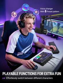 Mixer Audio Gaming FIFINE SC8 untuk Live Streaming dengan Suara Surround 7.1ch | Untuk PC, RGB, Preamp Headphone, Tombol Mute, Kontrol Volume, Input Optik, Daya Phantom 48V, 3 Mode EQ, Penyeimbang Volume Obrolan Game - View 8