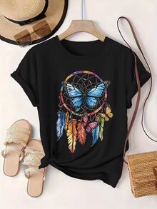 Women T-Shirts - 黑色 - 查看 6