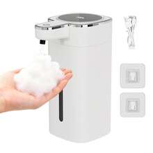 [1pc USB Rechargeable, 420ML Large Capacity, Long Battery Life]High Quality, Automatic Sensor, Smart, Soap Dispenser, Bathroom, Kitchen, Toilet, Hand Soap Dispenser, Smart Touchless, No Installation Required - A - View 3