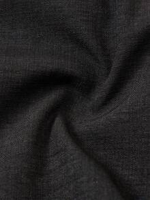 Black Wide Leg Cargo Pants For Women With Elastic Drawstring Waist Flap Pockets Relaxed Loose Fit Trousers For Daily Wear - Black - View 11
