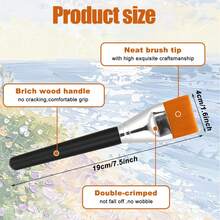 Dom Delfim Flat Head Artist Brush Set 3pcs Wide Flat Brushes - 3-pack Wide Flat Brushes - View 2
