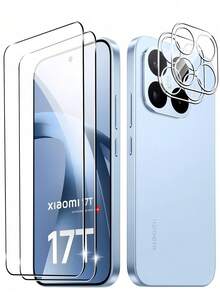 2+2pcs Set Compatible With Xiaomi 17 Ultra/17 Pro Max/17 Pro/17/17T Pro/17T High Definition Full Screen Screen Protector + 3D Ultra Clear Lens Protector Anti-Fall Anti-Scratch Camera Lens Tempered Glass Screen Protector Lens Protector - Clear - View 9