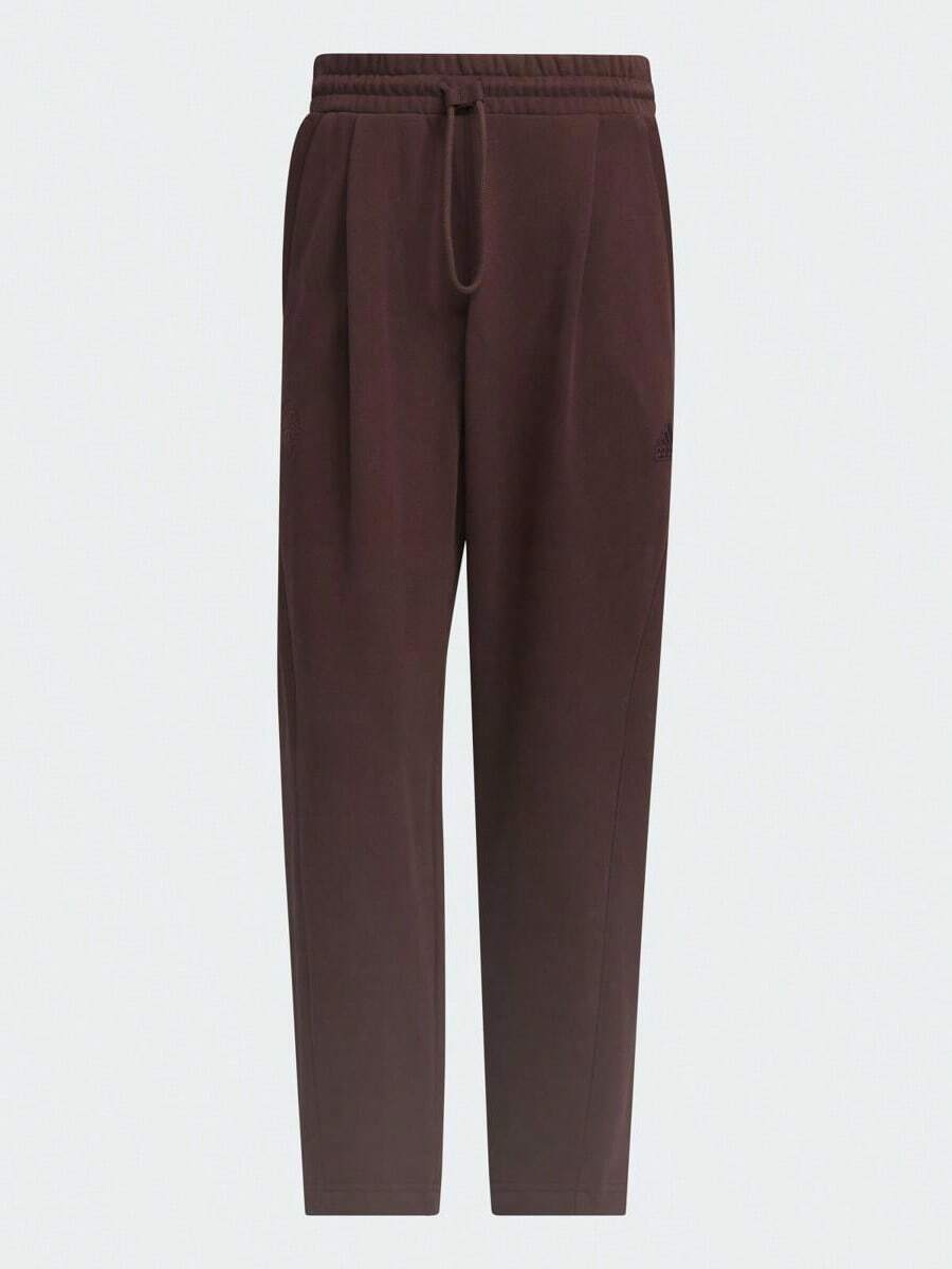 Adidas Autumn/Winter Thermal Lined Casual Pants Men's Sports Pants Drawstring Running Pants JI8625 - Dark Red - View 1
