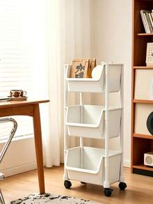 Multi‑Layer Wheeled Storage Rack, Large‑Opening Storage Boxes, Multiple Specifications Available, Smooth Movement, Easy Assembly, Saves Home Space, Stores Sundries And Toys - Multiple Specifications - View 2