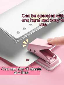 1pc Mini Manual Single Hole Round Hole Punch With Multiple Color Options, Suitable For Punching Holes In Loose-Leaf Paper, Archival Materials, DIY Cardboard, Notebooks And Journals, Ideal For Students And Office Workers - A - View 8