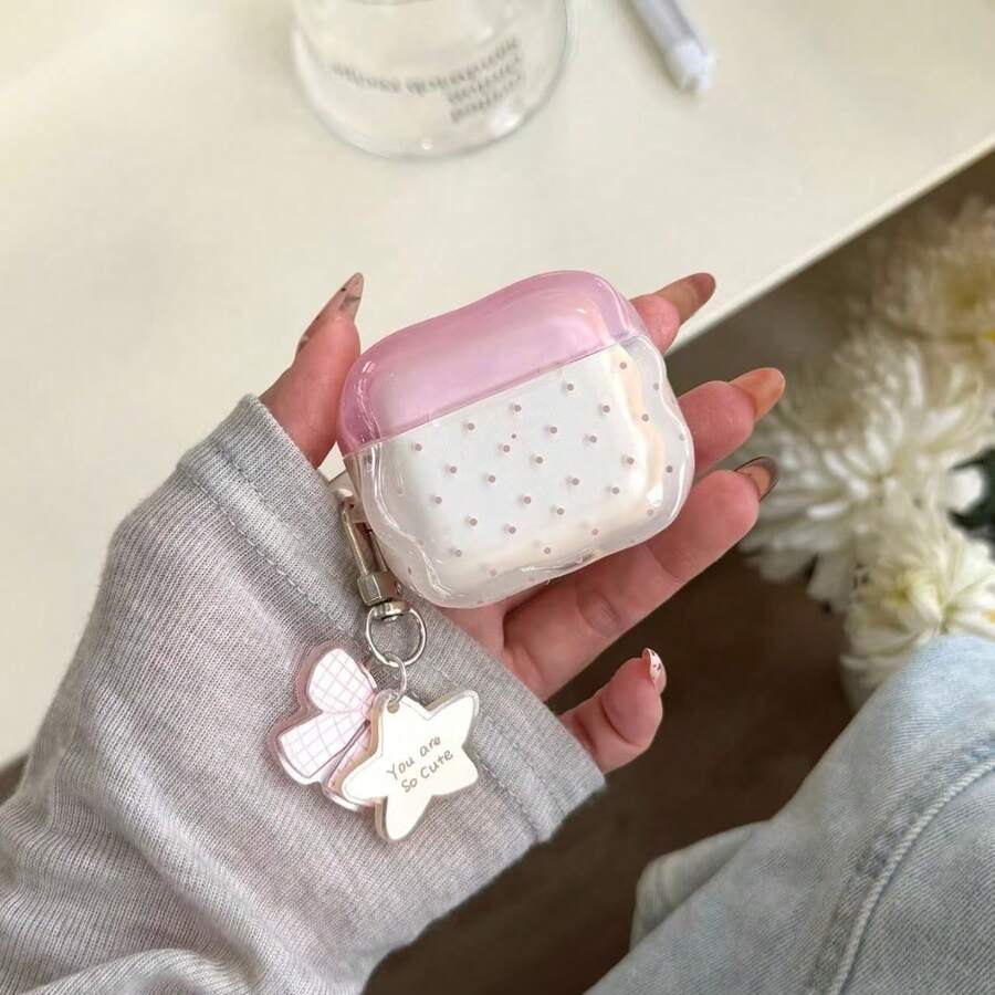 Étui de protection minimaliste à pois avec nœud papillon pour écouteurs Apple, coque pour écouteurs Apple - Papillon à pois - Voir 1