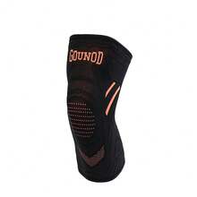 1pc Elastic Knit Knee Sleeve, Breathable Compression Sports Knee Support, Suitable For Running, Weightlifting, Cycling, Fitness Training, Unisex - Black - View 13