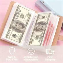 Budget Loose-Leaf Binder Cash Envelopes For Budget Management, Leather A6 Budget Binder With Zipper Envelopes - Multicolor - View 3