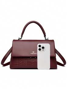 High-Quality Women's Shoulder Bag, PU Leather Luxury Handbag, Designer Crossbody Bag For Women, 2026 Style - Burgundy - View 7