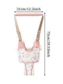 1pc Baby Walking Trainer, Toddler Walking Assistant Harness, Chest And Hip Support Design, Adjustable Shoulder Strap Length, Wide Top Handle For Parents To Help Baby Stand And Practice Walking, Cartoon Print Breathable Walking Gear, Suitable For Home Practice, Indoor Activities, Outdoor Walks And Baby Growth Stages - Multicolor - View 3