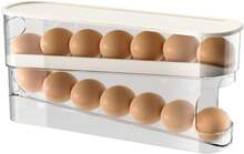 Fridge Egg Holder, Space‑Saving Rolling Egg Dispenser For Refrigerator, Clear Sturdy Container, Holds 12 Large Eggs - View 7
