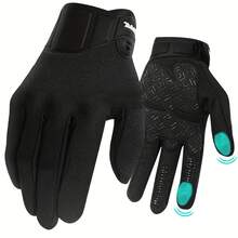 RIGWARL 1 Pair Sports Outdoor Motorcycle Bicycle Riding Gloves, Two-Finger Design, Breathable And Comfortable - Black - View 9