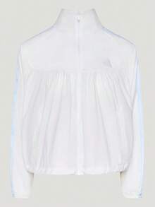 Adidas Women's DCE WV JK Woven Hoodless Jacket KZ4200 - Pearl White - View 1