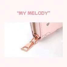 Mesuca Portable Daily Card Holder Wallet, Sanrio My Melody Theme, Pink Tone, Durable PU Fabric, Multiple Card Slots, Compact And Lightweight, Suitable For Short Trips, Outdoor Travel And Daily Storage, 1pc - View 5