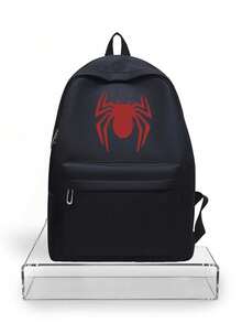 Mochila de nailon impermeable y resistente a las manchas, bolsillo de almacenamiento frontal de acceso rápido, apta para portátil de 14 pulgadas, para escuela secundaria, universidad, salidas góticas, fin de semana y recados - Multicolor - Ver 11