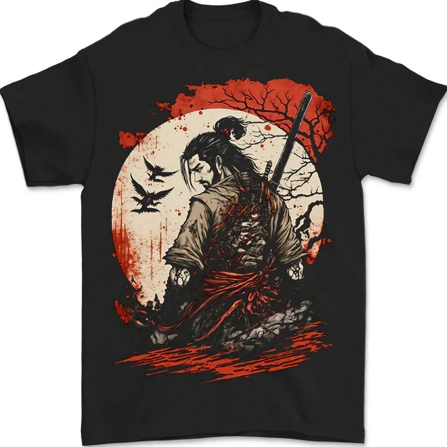 Ronins Disgrace Samurai Warrior Kenjutsu Men's 100% Cotton T-Shirt- - 款式 - 查看 1