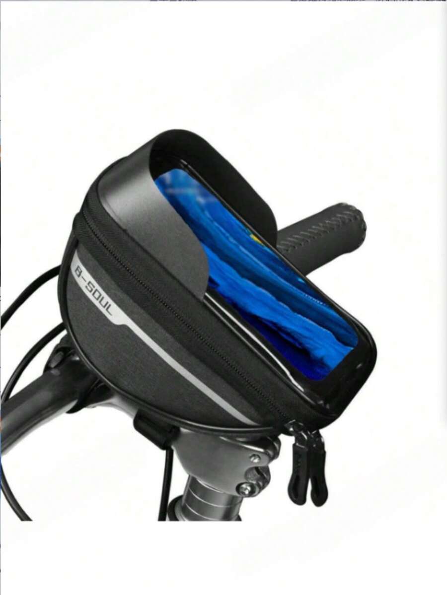 Mountain Bike Bag Touchscreen Handlebar Phone Holder Bag Bicycle Bag Bicycle Phone Storage Bag Cycling Accessories - Multicolor - View 1