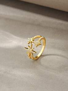 金色六角星手鍊套組，多功能紋理銅材質鑲嵌鋯石，適合日常穿戴、聚會、約會、派對，適合作為禮物 - 金色 - 查看 9