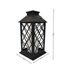 1pc Vintage Metal Lantern, Bronze Hollow Lattice Wind Lantern With Handle, Flameless Candle Holder, Home Yard Wedding Party Tabletop Decor - Large Lantern - View 10