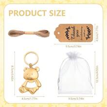 4/6/9/10/12/15 Peças Conjunto de Abridor de Mamadeira de Bebê Urso & Acessórios | Presente de Agradecimento Perfeito para Convidados de Festa de Mães Grávidas | Caixa de Presente Prática, Fofa e Memorável - A - Visão 8
