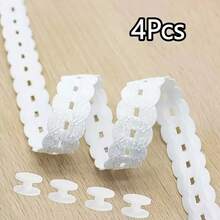 2/4/6Pcs Lace Trim Waistband, Suitable For T-Shirts, Dresses, Shirts, Sweaters, Invisible Button Extender, Used To Shorten Clothing Length - Multicolor - View 16