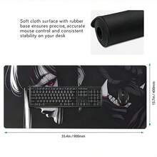 1pc Honeycomb Geometric Design Mouse Pad, Extra Long & Extra Large Desk Mat, Non-Slip Rubber Bottom, Suitable For Home & Office Decor, Multi-Functional Oversized Desk Pad, Perfect Gift For Men & Women - View 2