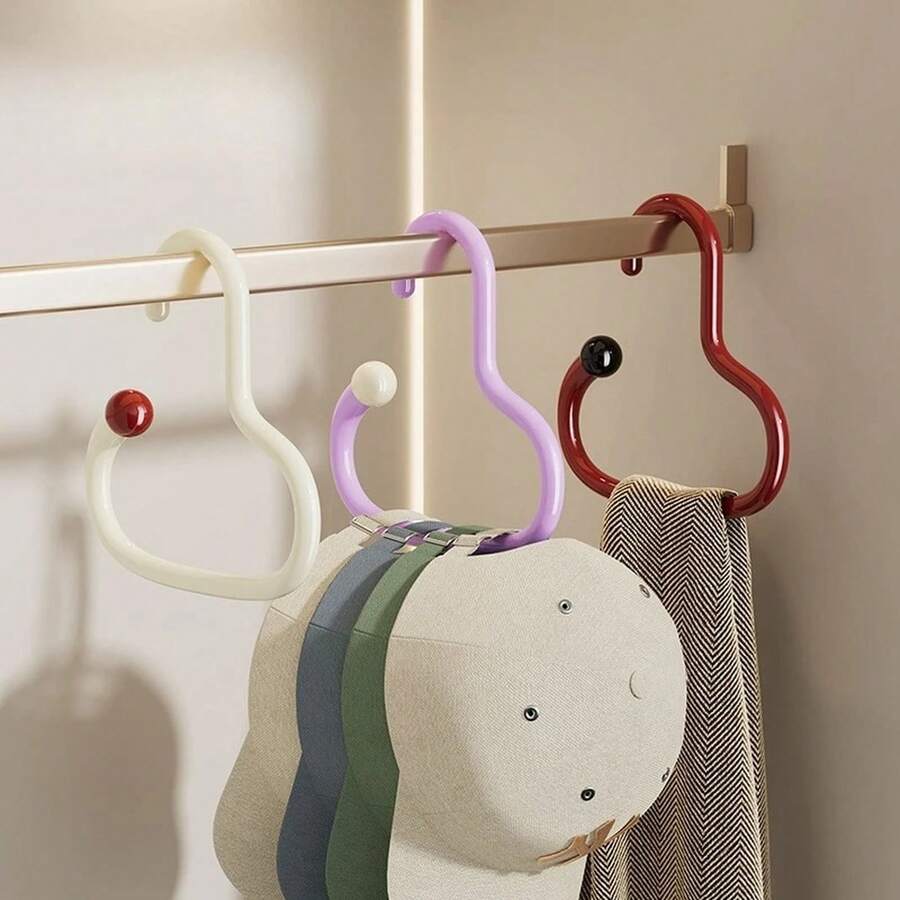 1/3 piezas de soporte circular multifuncional para exhibición de bufandas y corbatas, adecuado para el almacenamiento de bufandas y corbatas en el dormitorio. IZMG - MORADO1ud - Ver 1