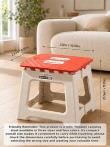 1pc Portable Folding Stool, Open And Fold In A Second, Thickened Mini Outdoor Fishing Stool, Camping, Hiking, BBQ - Multicolor - View 24