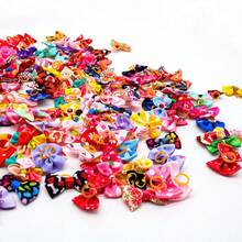 6/20/40/60/100 piezas Accesorios para el pelo de mascotas de colores aleatorios lindos, decoraciones universales para gatos & perros, adornos de aseo diario, hacen felices a las mascotas, regalos de cumpleaños & Navidad para mascotas - Multicolor - Ver 7