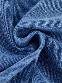 Boys' Fashion Sand-Washed Casual Wide Leg Loose Blue Denim Jeans, Suitable For Back To School And Streetwear - Blue - View 7