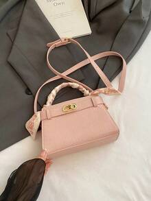 Fashionable Versatile Color-Block Women's Casual Tote Bag - Pink - View 6