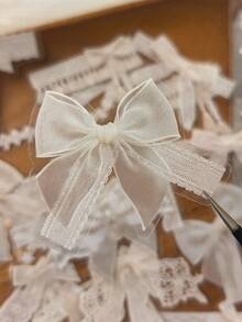 1 Pack 30pcs PET Vintage Lace Bow Decorative Border Stickers - DT1857 - View 6
