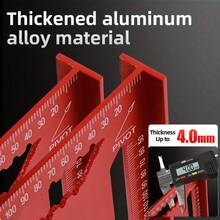 Precision Aluminum Square Ruler - Triangular Woodworking Ruler, Suitable For Woodworking, DIY, Home Decor And Design Projects, Measuring Tool, Woodworking Tool, Perfect For DIY Enthusiasts, Home Decor Tool, Lightweight Ruler - A - View 6
