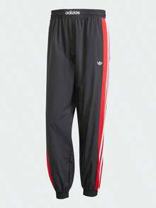 Adidas Celana Panjang Olahraga Pria Klasik Tenun Longgar dengan Tali Serut dan Manset untuk Musim Semi/Gugur KA4548 - Hitam/Merah Muda/Putih - View 1