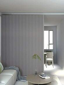 Foldable Privacy Shower Curtain With Polyester Wavy Mesh, Comes With White Hooks, Easy To Clean, Perfect Fashionable Home Decor For Shower Enclosure - Multicolor - View 2