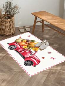 1/2pcs Autumn Thanksgiving Pumpkin Pattern Doormat, Outdoor Welcome Mat, Carpet, Autumn Floor Mat, Thanksgiving Front Door Mat - Multicolor - View 3