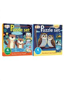 4-In-1 Toddler Puzzle, Montessori Educational Parent-Child Toy, Preschool Motor Skills Learning Travel Game, Children's Birthday Gift, Back To School, Autumn, Halloween, Christmas - Multicolor - View 15