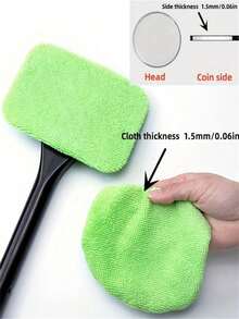 2-In-1 Windshield Squeegee Set, Replaceable Brush Head, Anti-Fog Squeegee And Dusting Tool, Suitable For Keeping Car Windows Clear And Clean, Applicable For Car Washing And Glass Cleaning - Multicolor - View 6