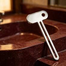 1pc Space-Saving Stainless Steel Manual Toothpaste Squeezer Key-Style Dispenser, Multi-Scenario Cosmetic Extruder, Bathroom Bedroom Home Use, Durable Rust-Proof Metal, Daily Necessities - As Picture Show - View 4