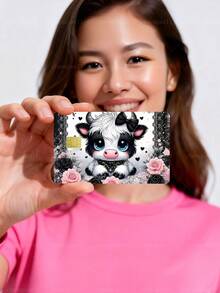 1pc Highland Cow Official Credit Card Sticker Privacy Protection Card Skin, Cute Pet Birthday Gift PVC Material Anti-Fingerprint Anti-Scratch Wear-Resistant Card Sleeve, Card Protector, Suitable For Men, Women, Couples, Chip Card, Bank Card, Credit Card, Transit Card, Student Campus Card Personalized DIY - Type a - View 12