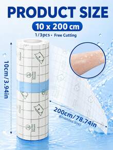2m Roll Of Waterproof Tape For Intimate Areas – Waterproof Tape For Swimming, Pu Film, Waterproof Patch; Ultra-Thin, Large-Sized, Transparent, And Cuttable; Suitable For Showering, Swimming, Hot Springs, And Intimate Areas. - Waterproof Tape (10x200cm) - View 6