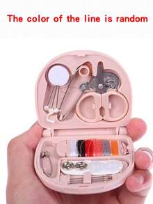Perlengkapan Jahit Mini Portabel Warna Pink 1 Set - Beraneka warna - View 6