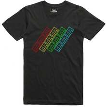 Cassette Audio Tape Spectrum Colours Retro Gamer 8 Bit Era T Shirt - 黑色 - 查看 6